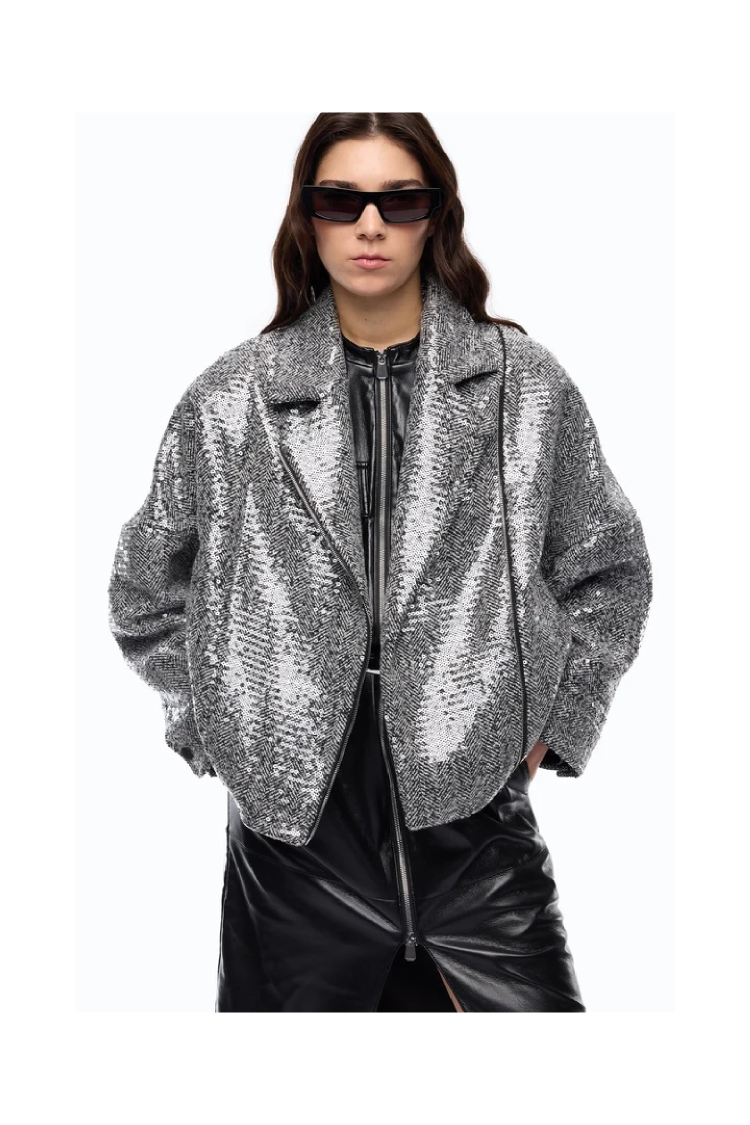 CAPPOTTO DOPPIOPETTO CON PAILLETTES PINKO
