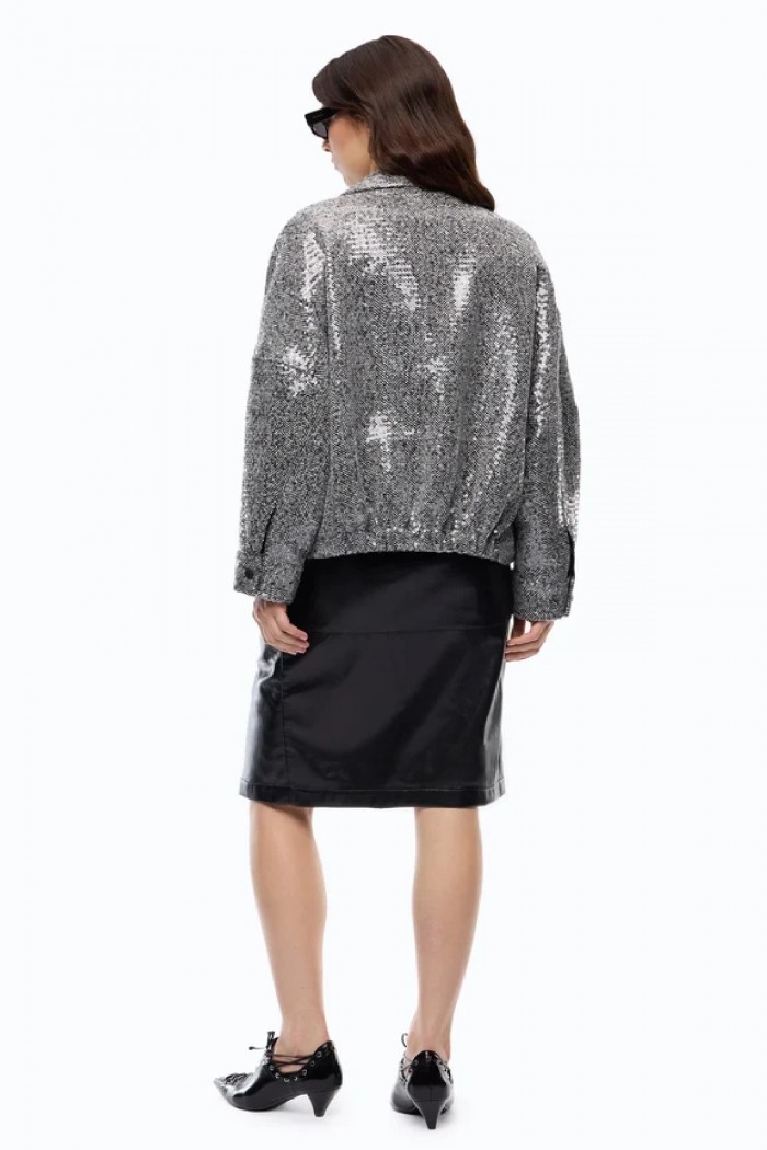 CAPPOTTO DOPPIOPETTO CON PAILLETTES PINKO