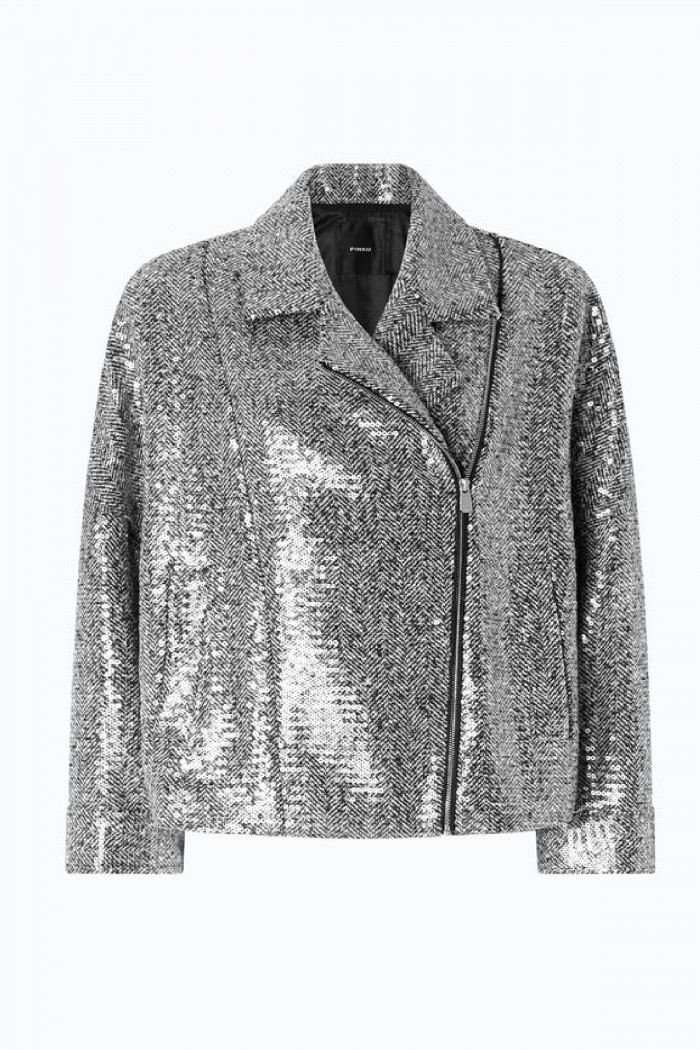 CAPPOTTO DOPPIOPETTO CON PAILLETTES PINKO