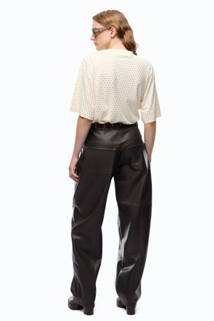 T-SHIRT JERSEY CON STRASS E LOGO PINKO