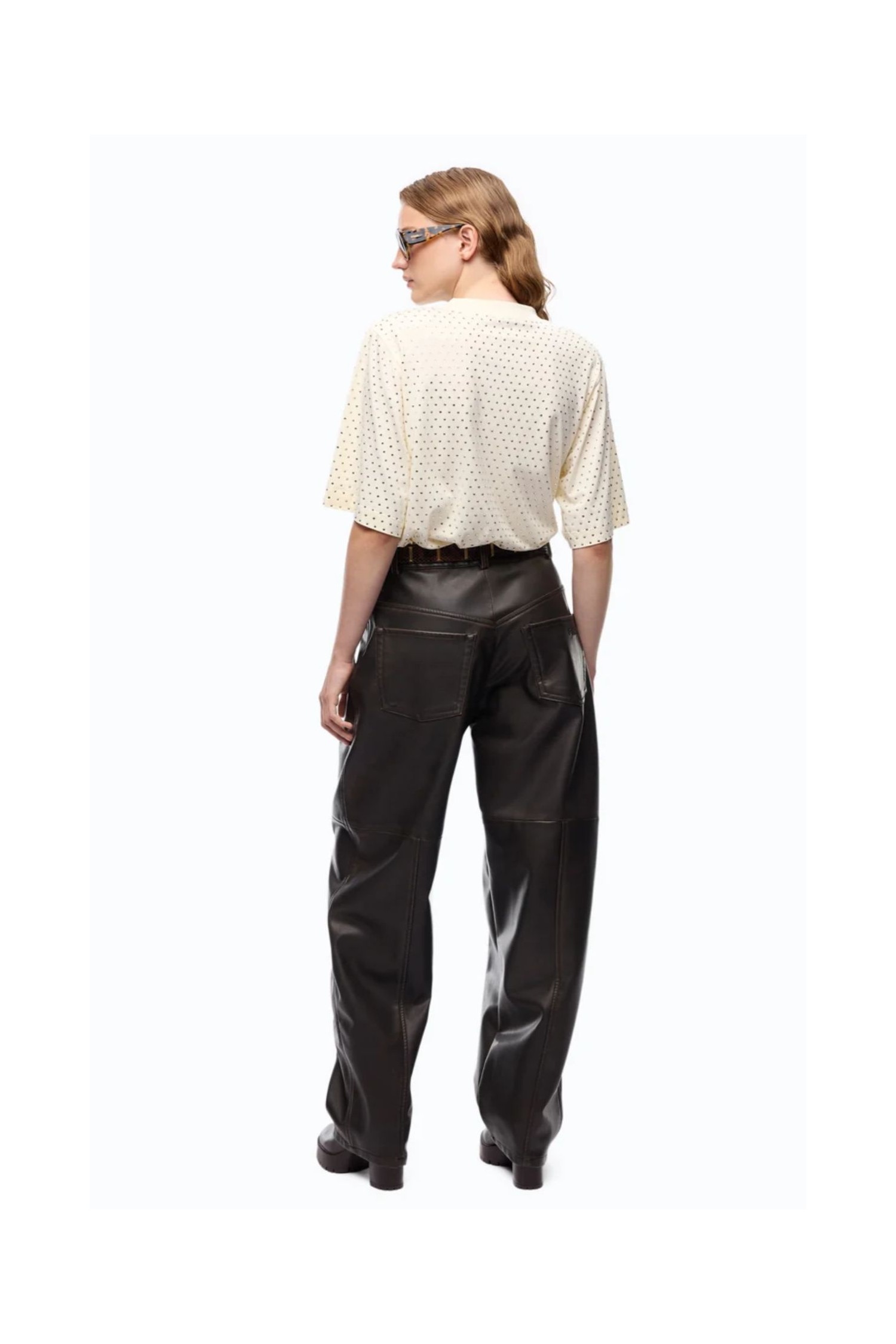 T-SHIRT JERSEY CON STRASS E LOGO PINKO