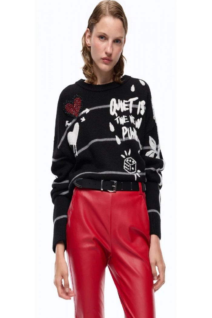 MAGLIA IN LANA MERINOS PINKO 