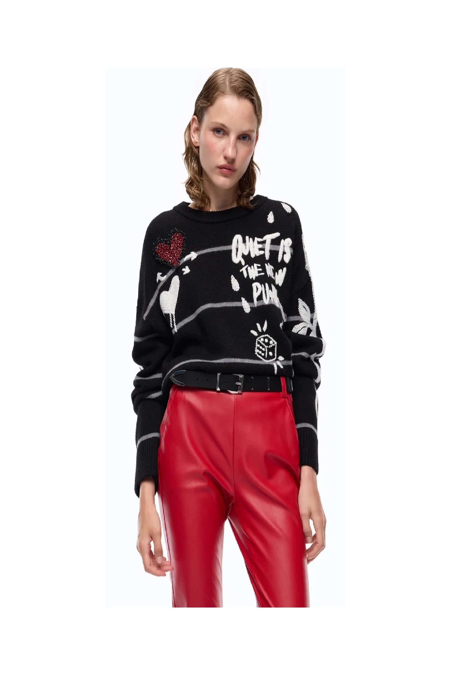 MAGLIA IN LANA MERINOS PINKO 