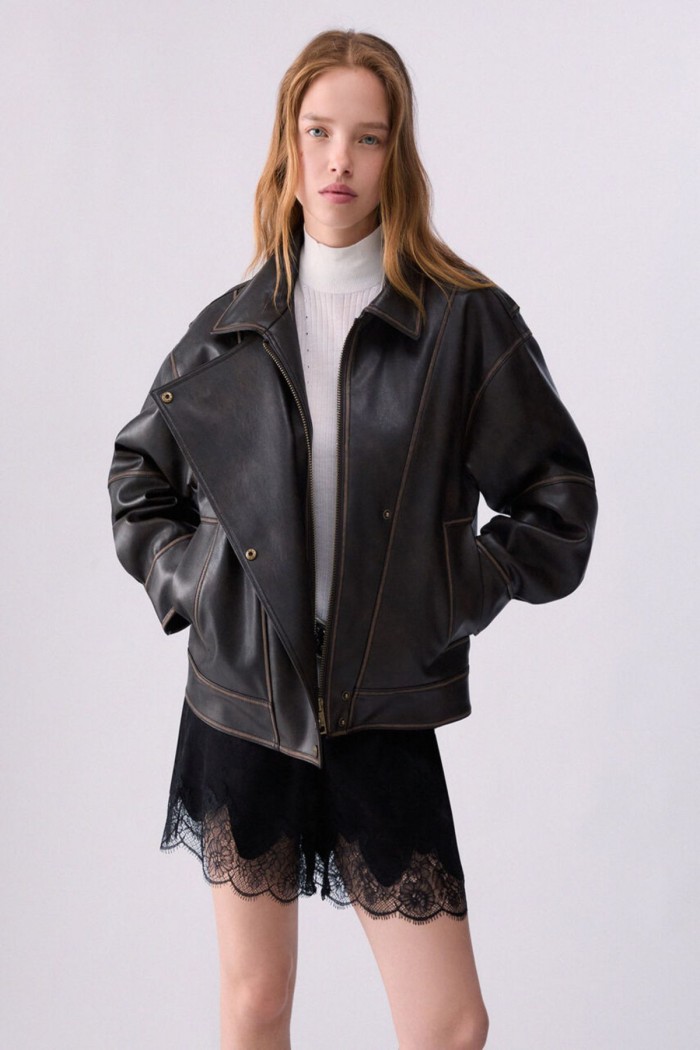 BOMBER  OVERSIZE IN TESSUTO SPALMATO LIU JO