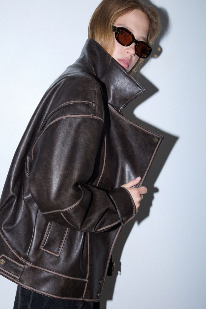 BOMBER  OVERSIZE IN TESSUTO SPALMATO LIU JO