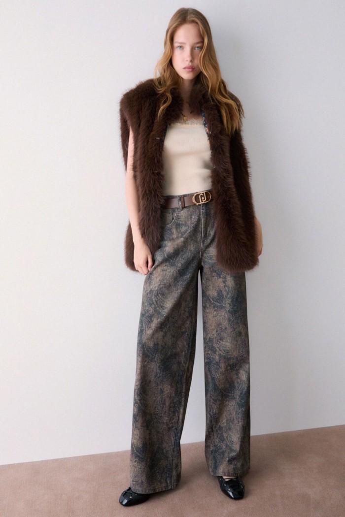 PANTALONE BOY CON STAMPA GLITTER LIU JO