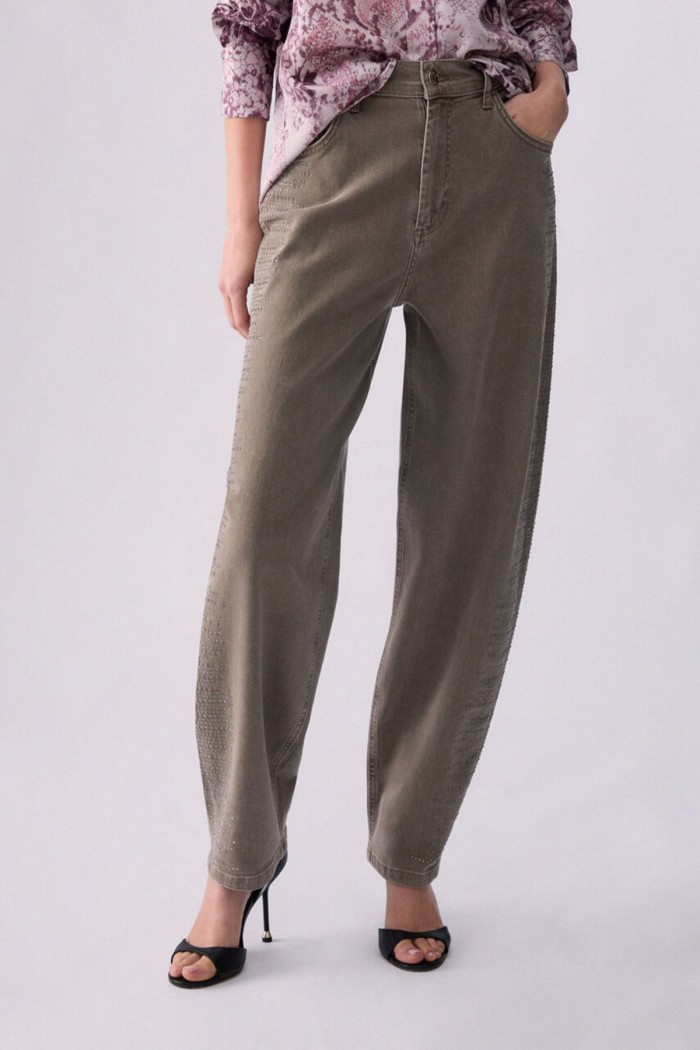 PANTALONI BALLOON  CON MICROSTRASS LIU JO