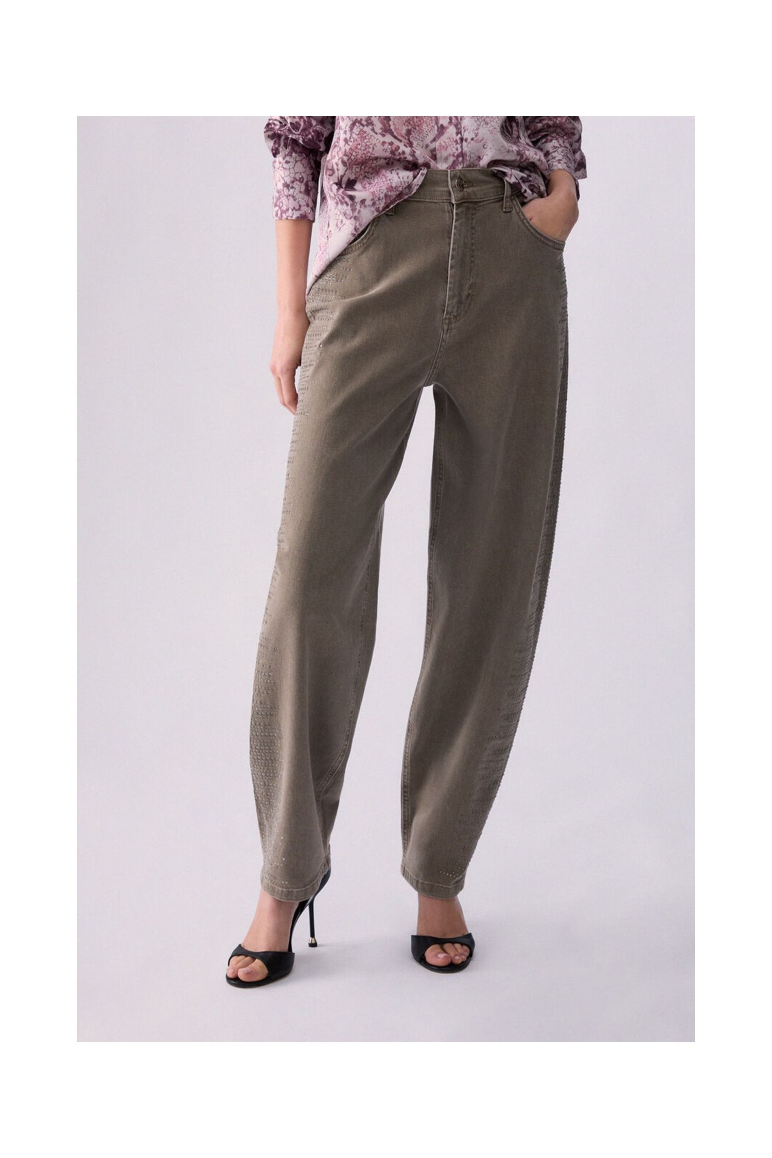 PANTALONI BALLOON  CON MICROSTRASS LIU JO