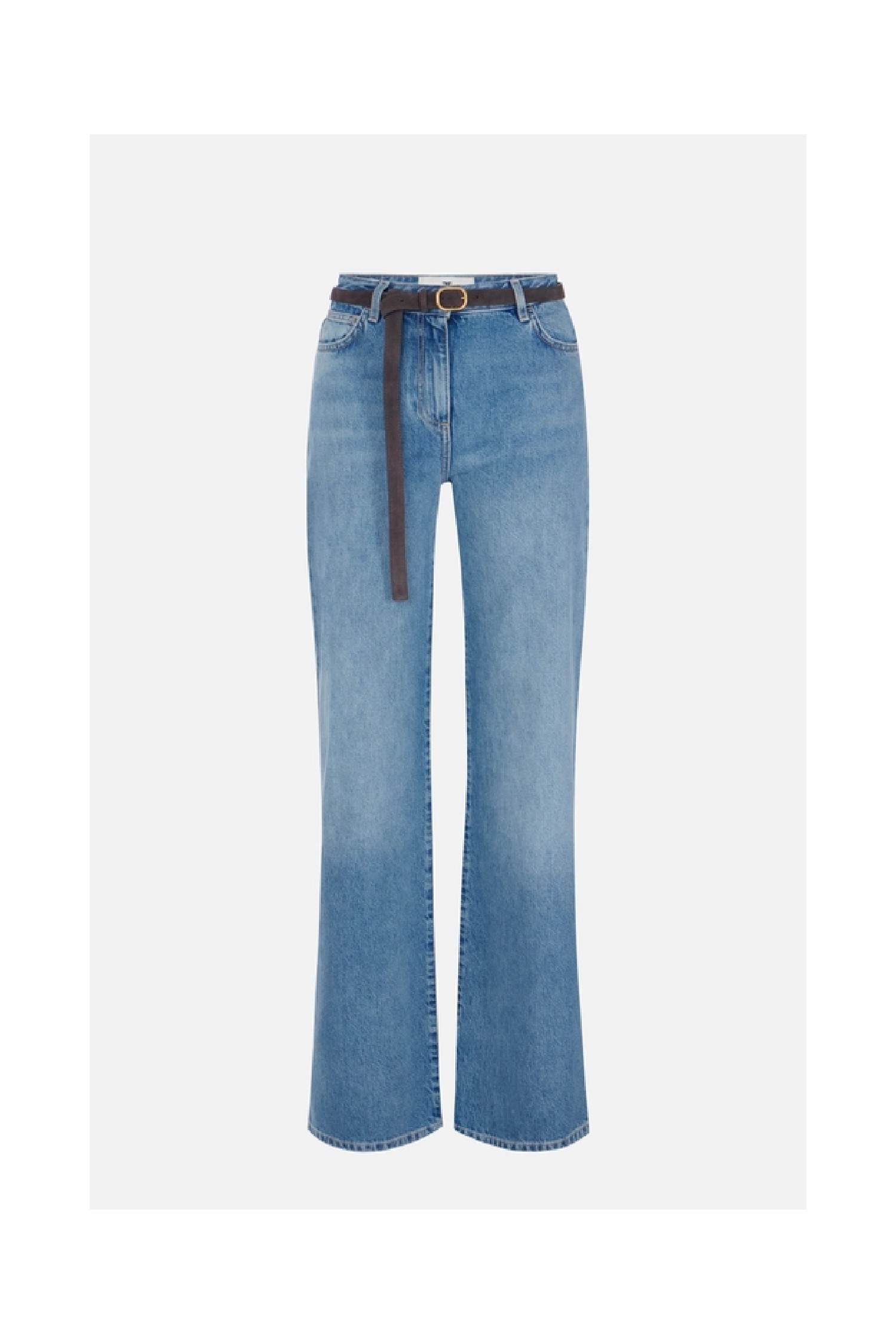 JEANS A PALAZZO CON CINTURA ELISABETTA FRANCHI