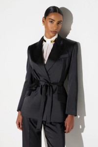 GIACCA IN RASO STRETCH CON CINTURA ELISABETTA FRANCHI