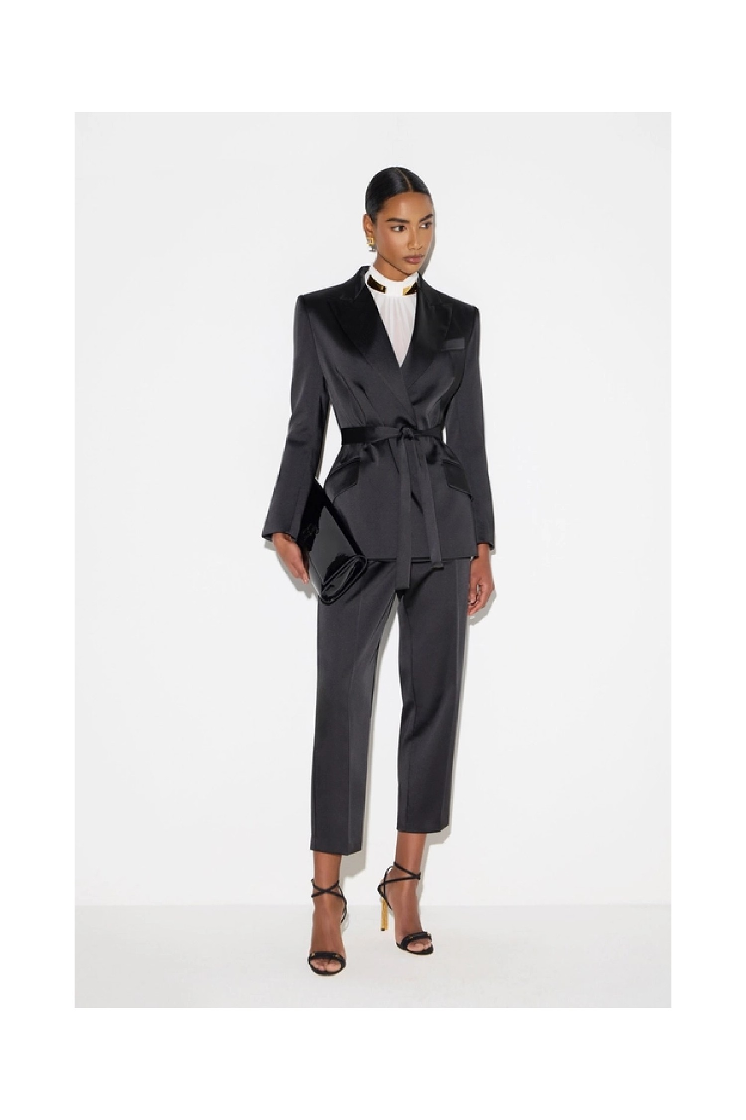 GIACCA IN RASO STRETCH CON CINTURA ELISABETTA FRANCHI