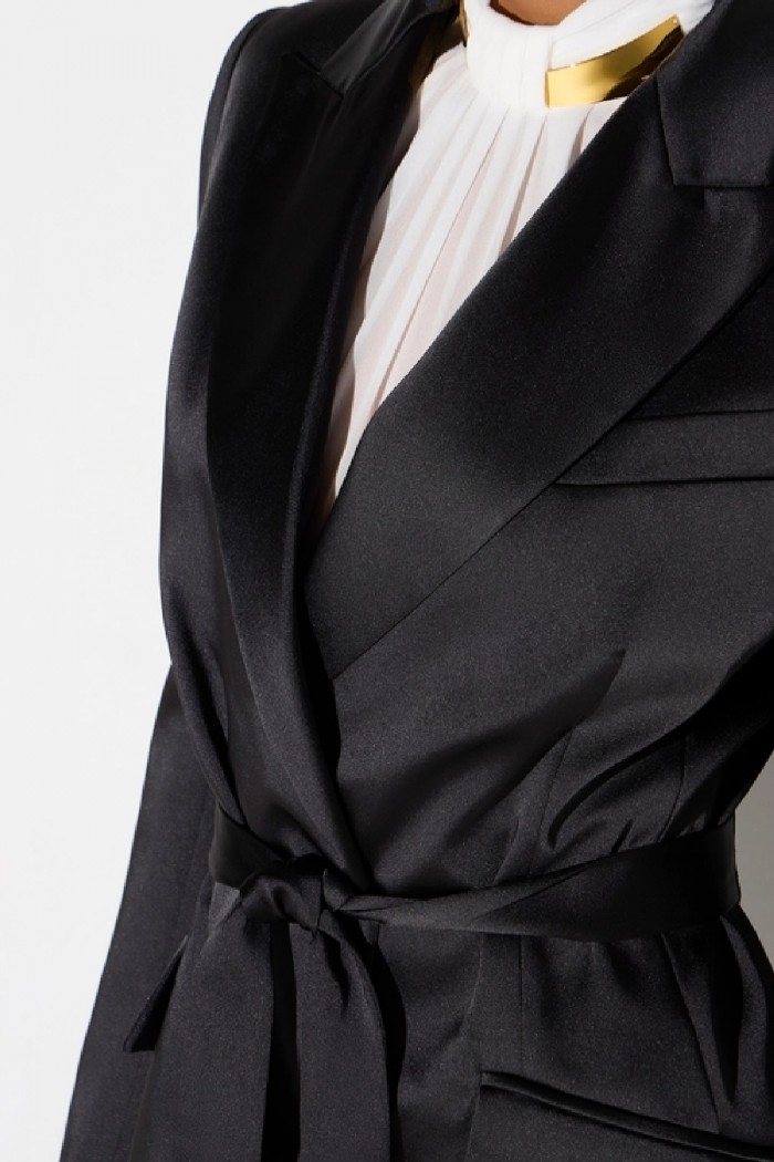 GIACCA IN RASO STRETCH CON CINTURA ELISABETTA FRANCHI