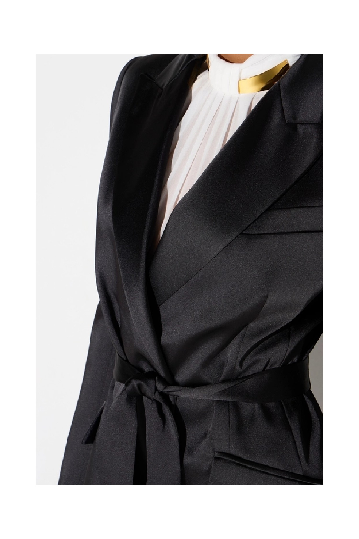 GIACCA IN RASO STRETCH CON CINTURA ELISABETTA FRANCHI