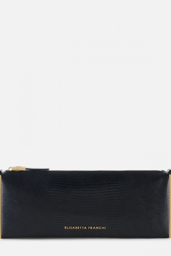 BORSA A SPALLA CON STAMPA LUCERTOLA ELISABETTA FRANCHI