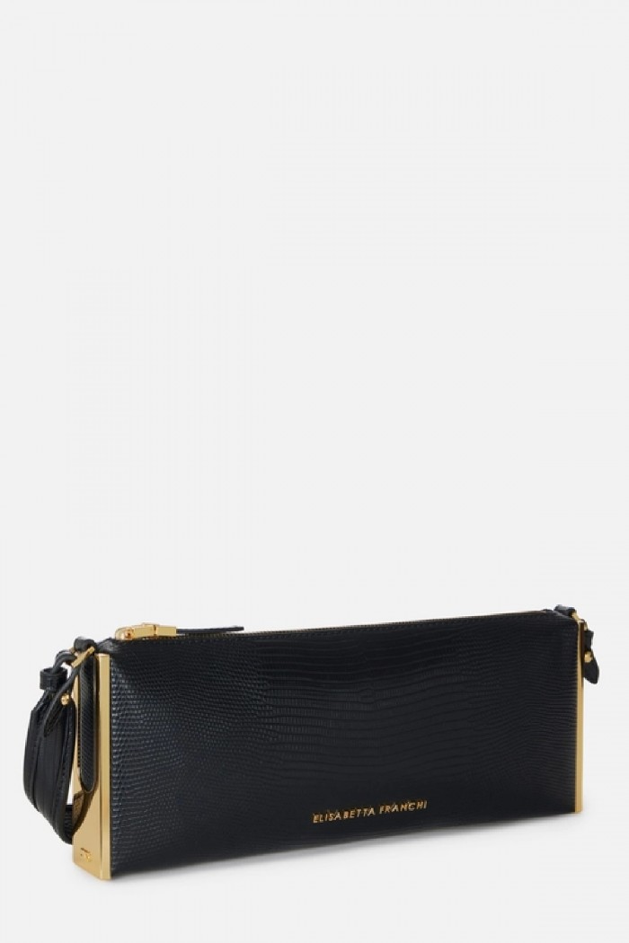 BORSA A SPALLA CON STAMPA LUCERTOLA ELISABETTA FRANCHI