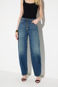 JEANS BALLOON CON BOTTONI GIOIELLO ELISABETTA FRANCHI