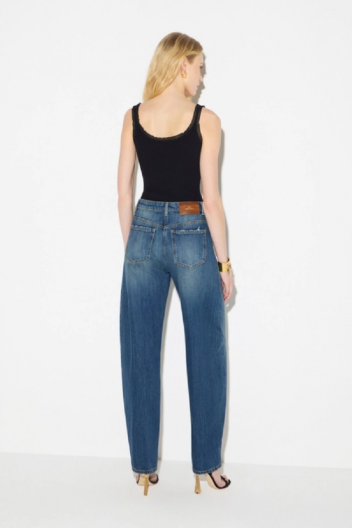 JEANS BALLOON CON BOTTONI GIOIELLO ELISABETTA FRANCHI