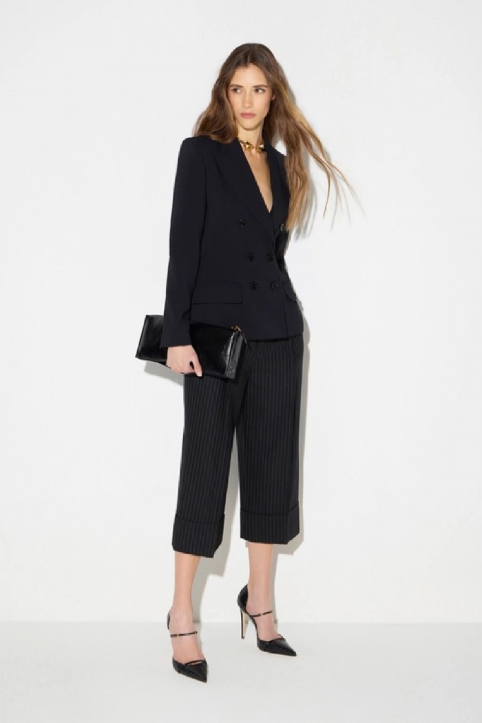 PANTALONI IN FRESCO LANA GESSATO ELISABETTA FRANCHI