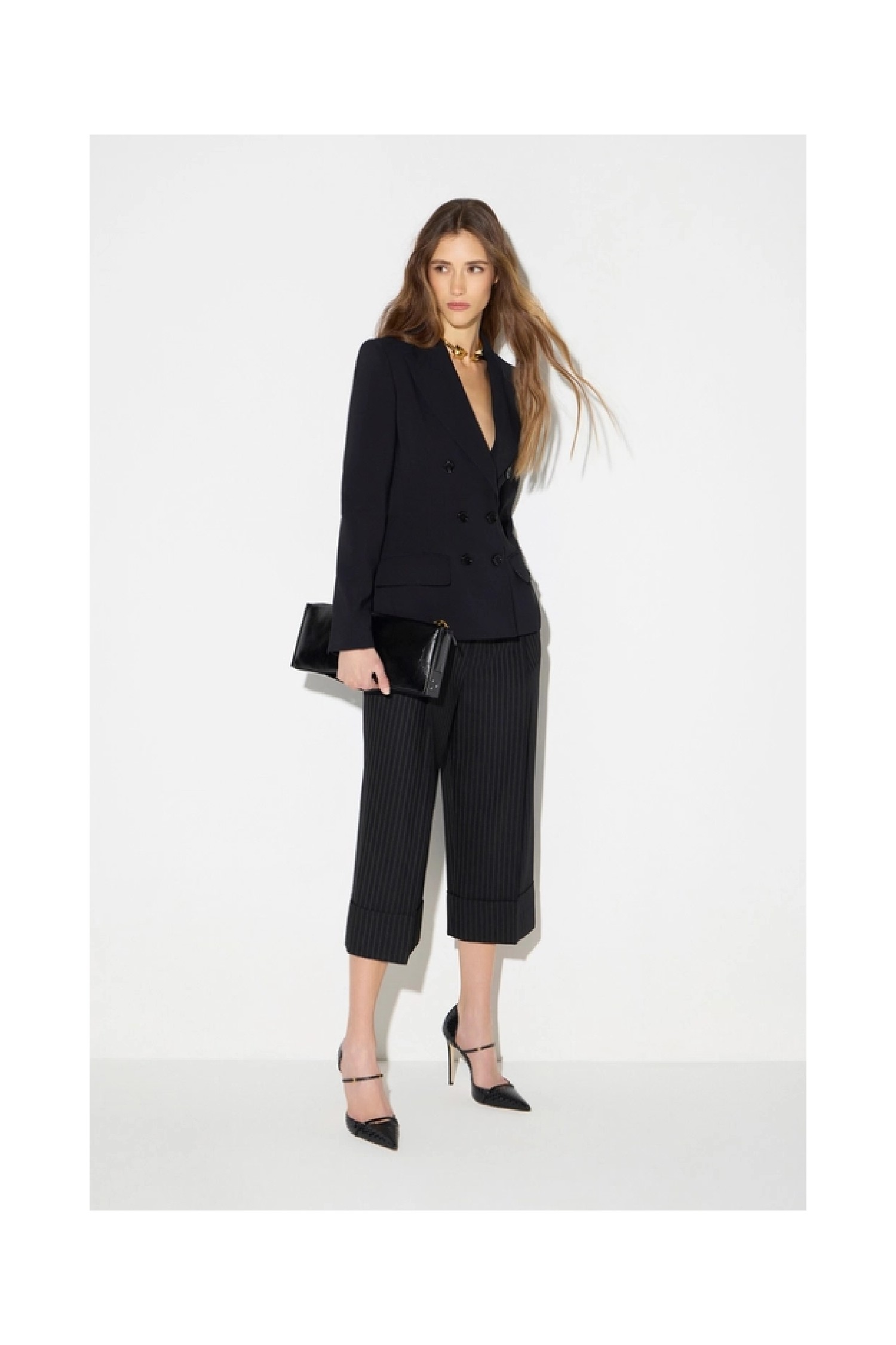 PANTALONI IN FRESCO LANA GESSATO ELISABETTA FRANCHI