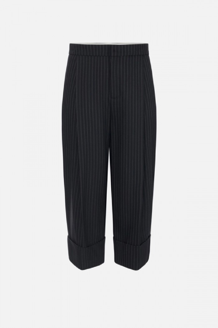 PANTALONI IN FRESCO LANA GESSATO ELISABETTA FRANCHI