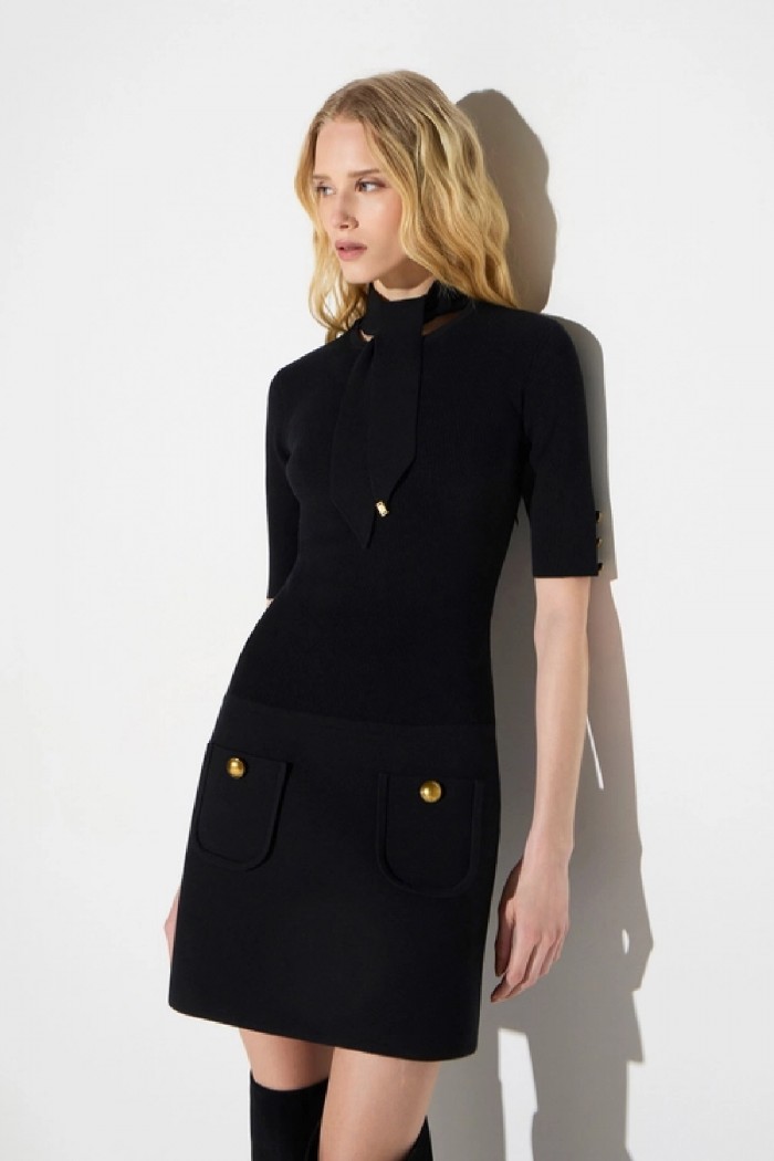 MINIABITO IN MAGLIA CON BOTTONI GIOIELLO  ELISABETTA FRANCHI