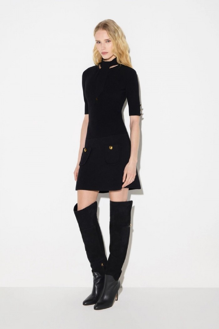 MINIABITO IN MAGLIA CON BOTTONI GIOIELLO  ELISABETTA FRANCHI
