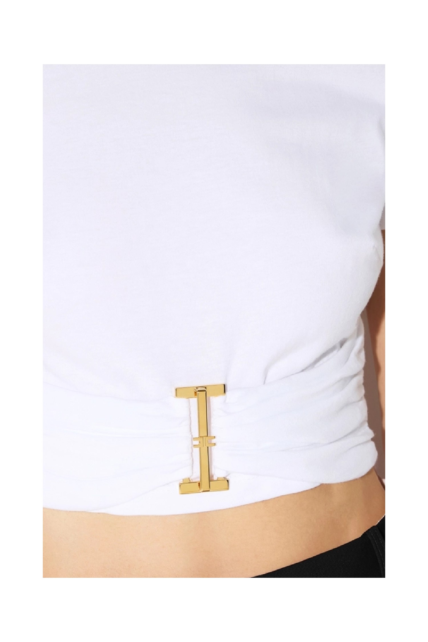 T SHIRT  IN JERSEY CON DETTAGLIO GIOIELLO ELISABETTA FRANCHI