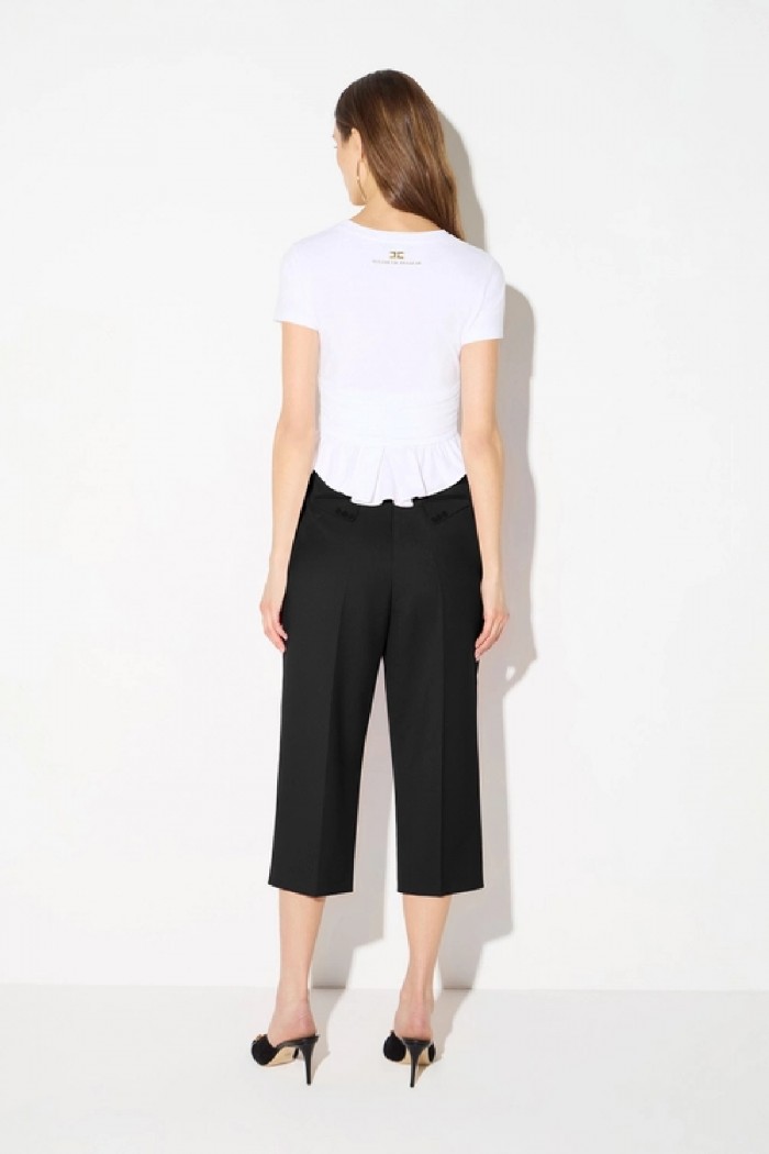 T SHIRT  IN JERSEY CON DETTAGLIO GIOIELLO ELISABETTA FRANCHI