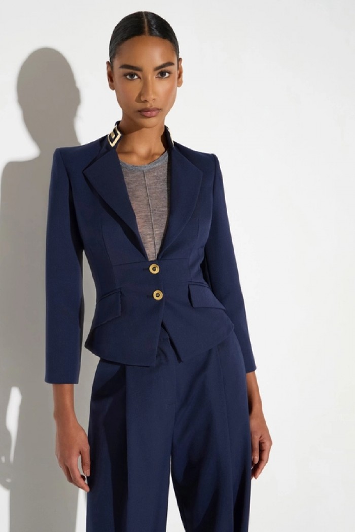 GIACCA IN GABARDINA COIN COLLO GIOIELLO ELISABETTA FRANCHI