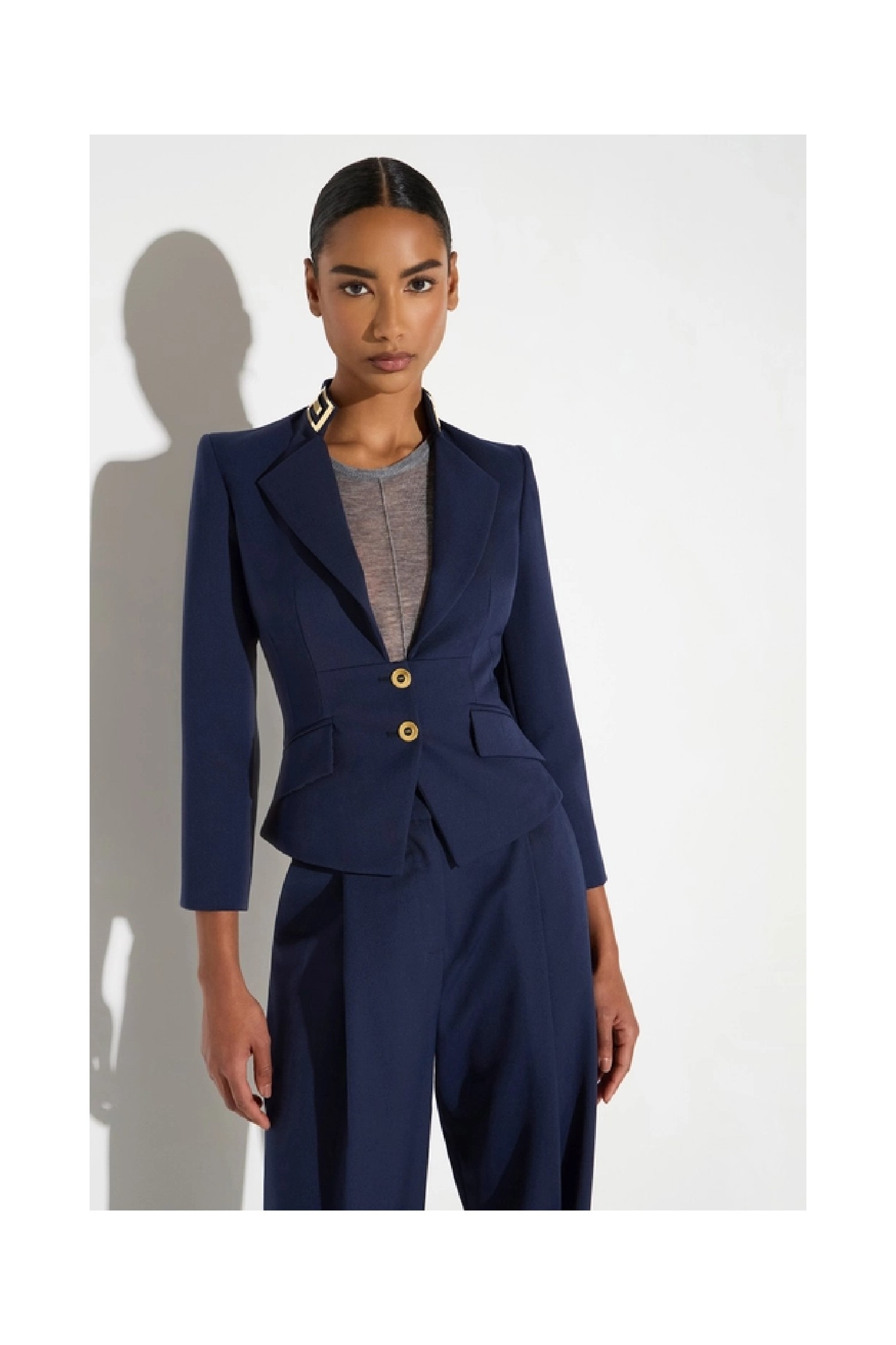 GIACCA IN GABARDINA COIN COLLO GIOIELLO ELISABETTA FRANCHI