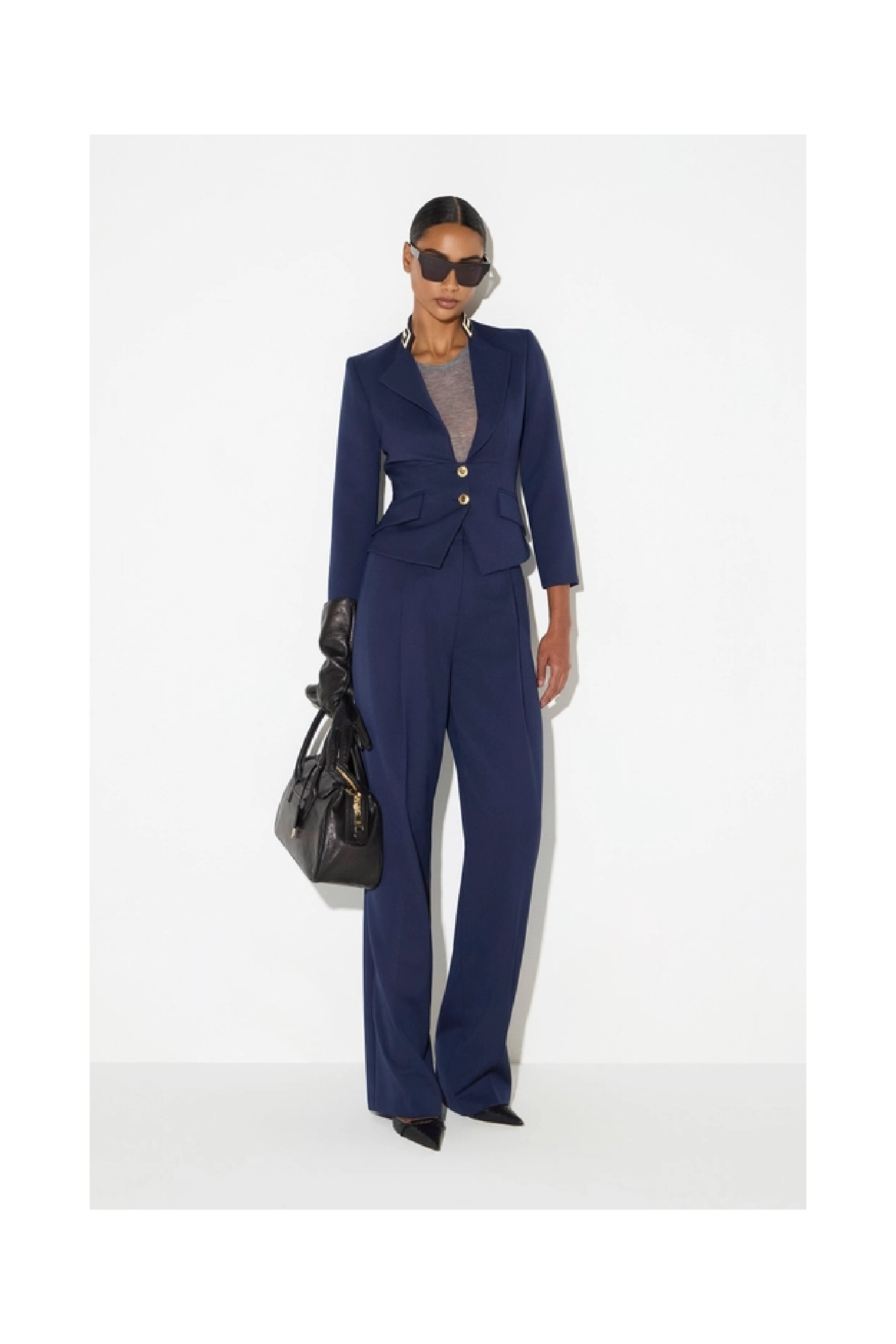 GIACCA IN GABARDINA COIN COLLO GIOIELLO ELISABETTA FRANCHI