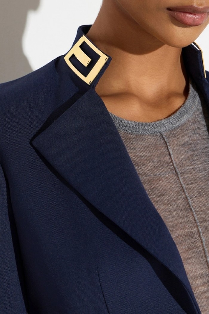 GIACCA IN GABARDINA COIN COLLO GIOIELLO ELISABETTA FRANCHI