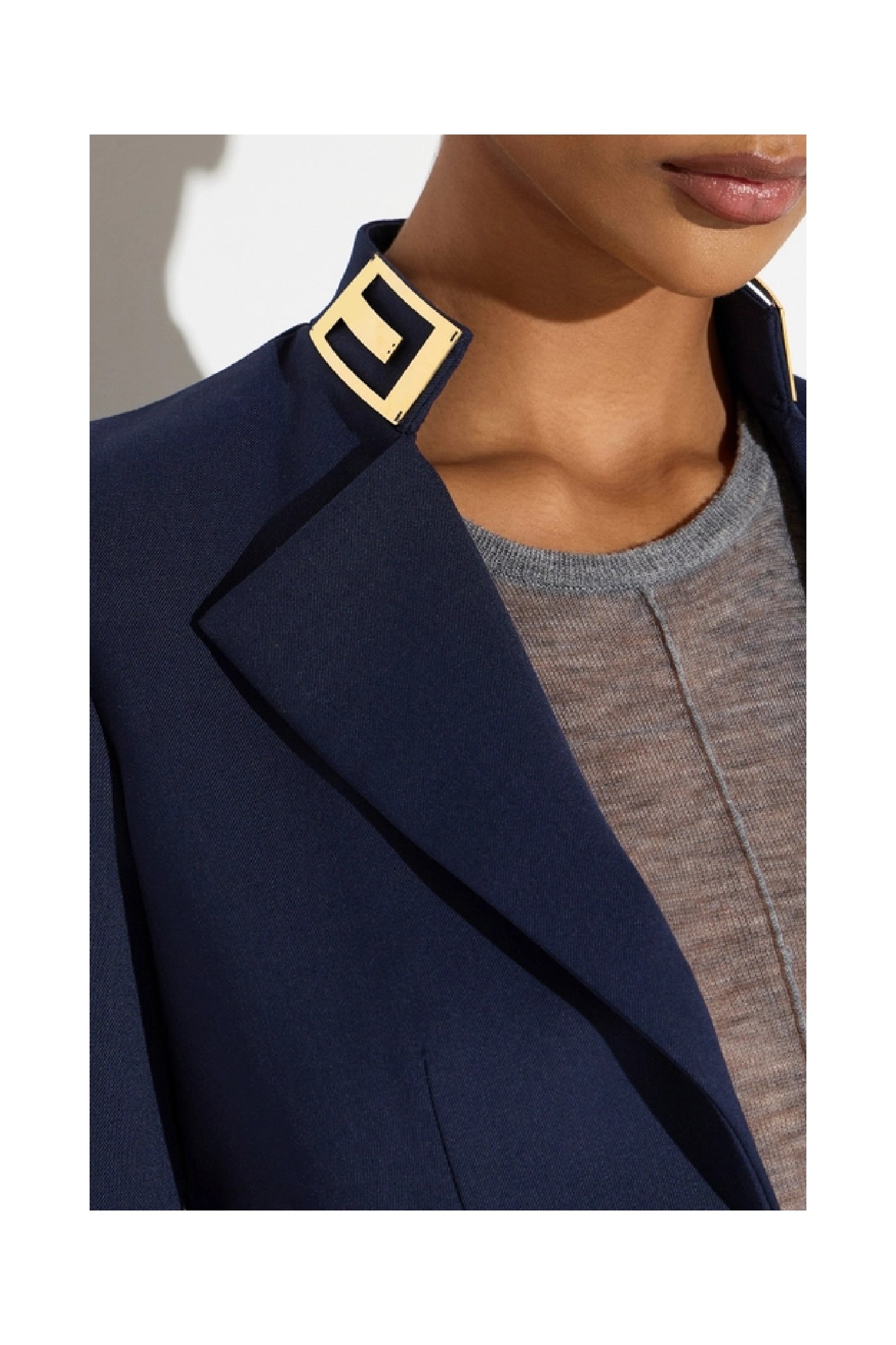 GIACCA IN GABARDINA COIN COLLO GIOIELLO ELISABETTA FRANCHI