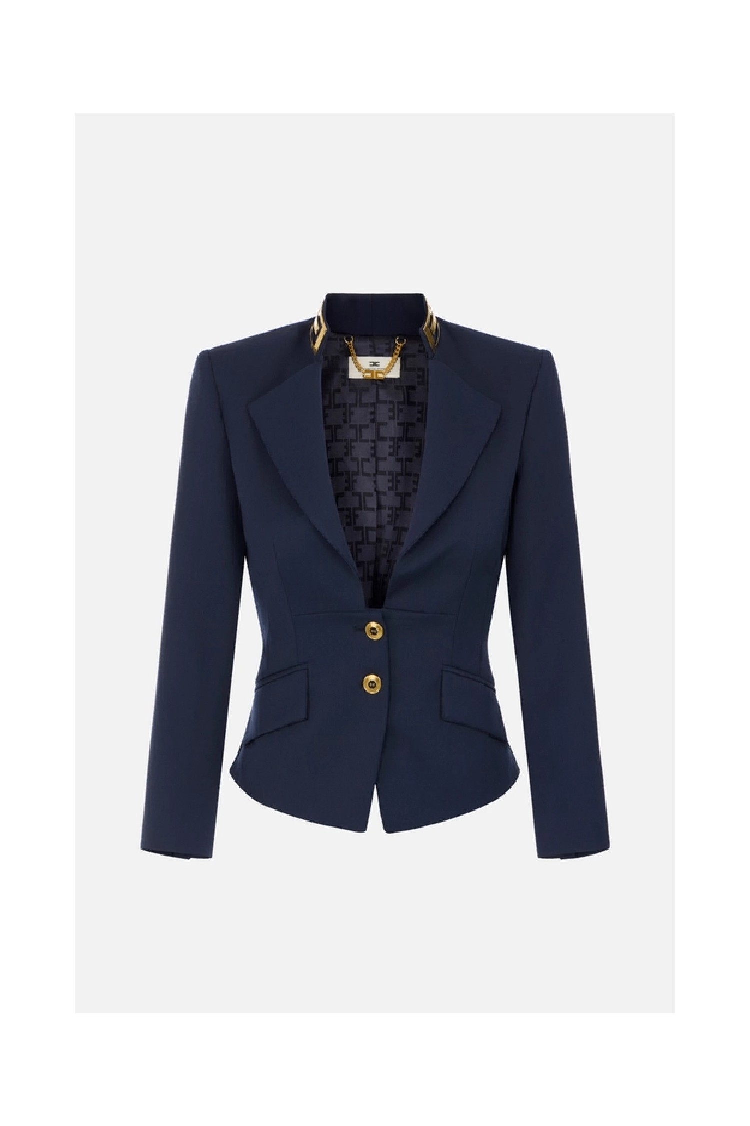GIACCA IN GABARDINA COIN COLLO GIOIELLO ELISABETTA FRANCHI