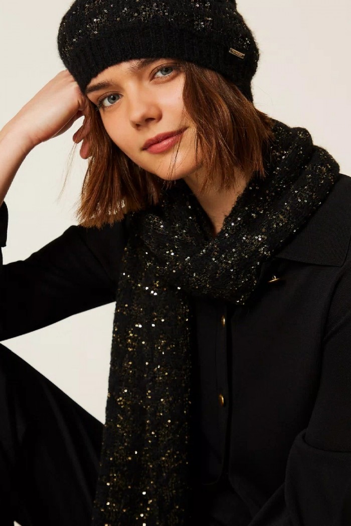 SCIARPA IN MAGLIA JACQUARD LUREX TWINSET