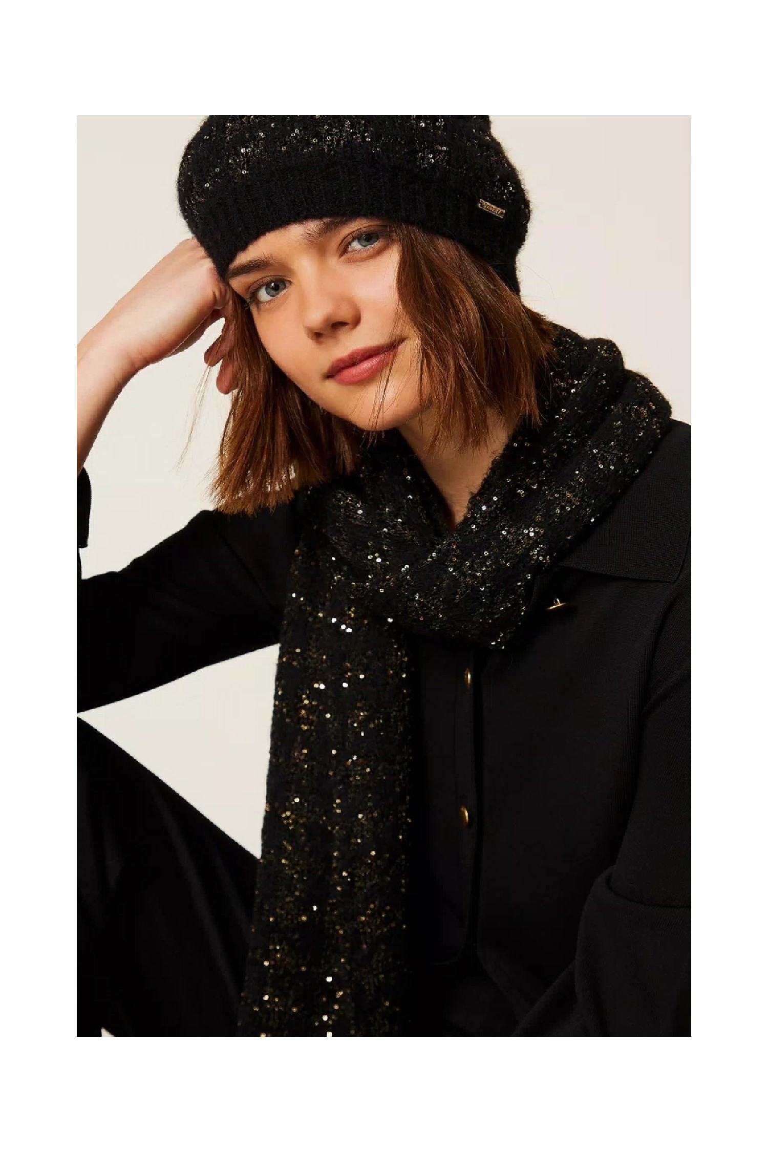 SCIARPA IN MAGLIA JACQUARD LUREX TWINSET