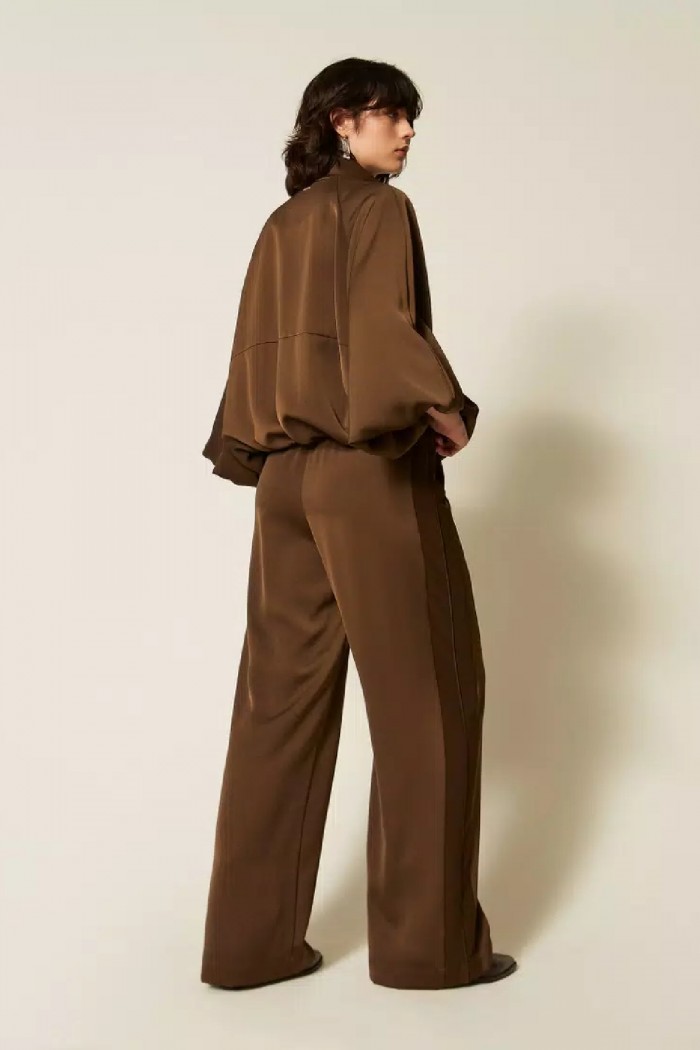 PANTALONI A  PALAZZO IN ENVERS SATIN TWINSET