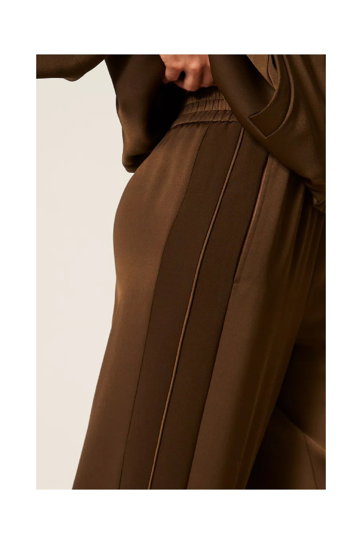 PANTALONI A  PALAZZO IN ENVERS SATIN TWINSET