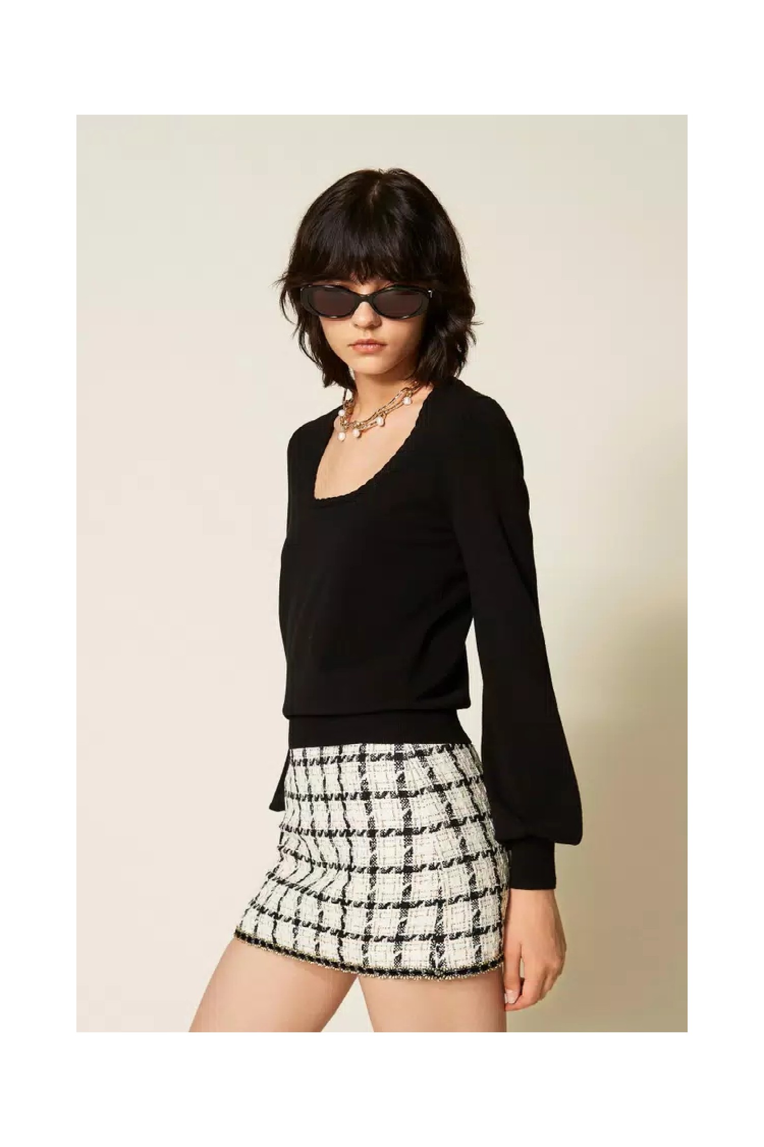 MAGLIA FITTED CON DETTAGLI CROCHET TWINSET