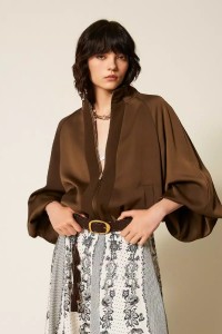GIACCA BALLOON IN ENVERS SATIN  TWINSET