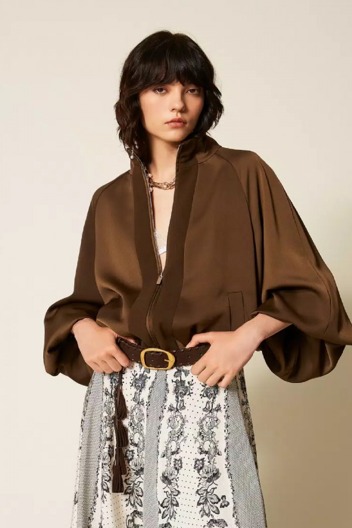 GIACCA BALLOON IN ENVERS SATIN  TWINSET
