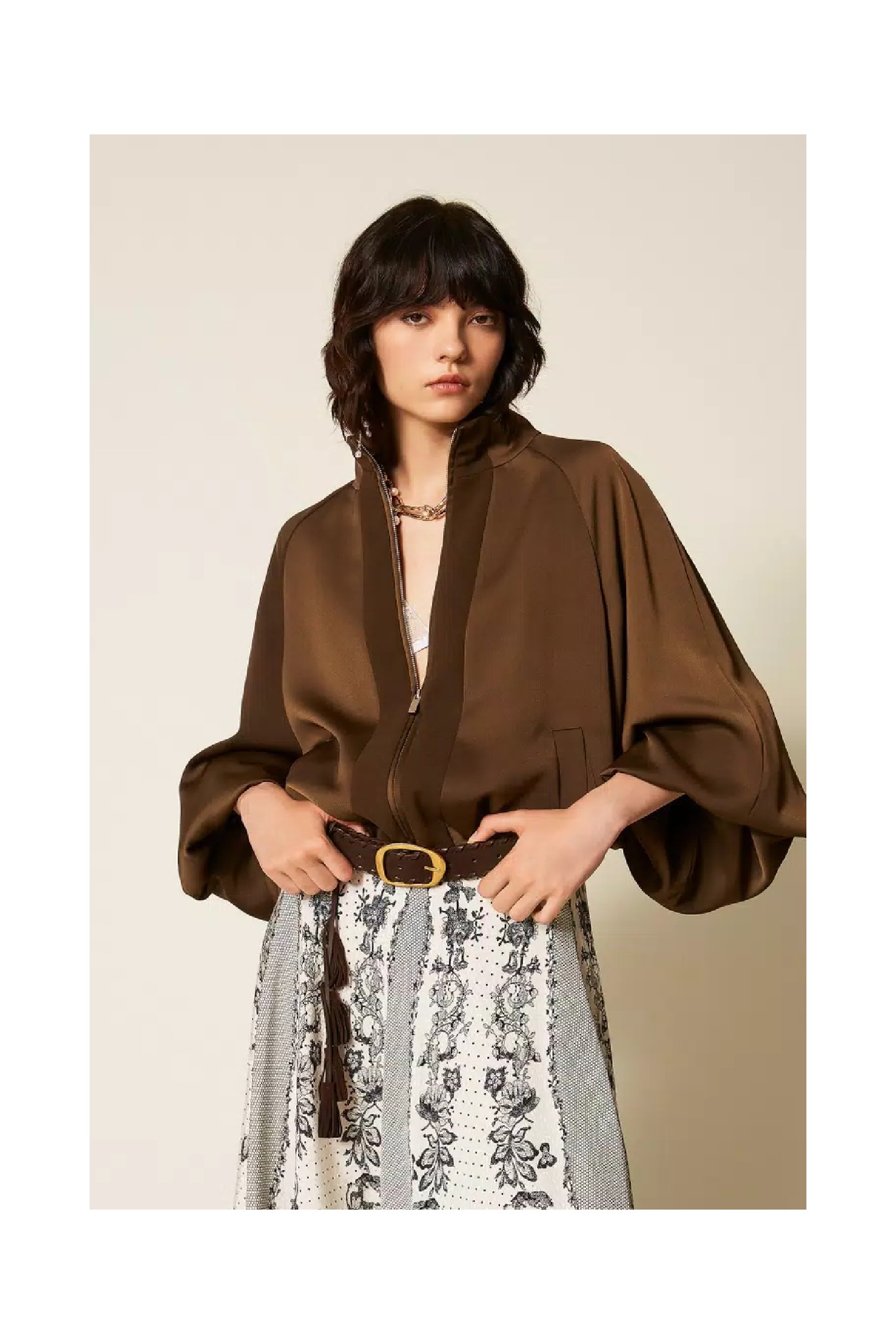GIACCA BALLOON IN ENVERS SATIN  TWINSET