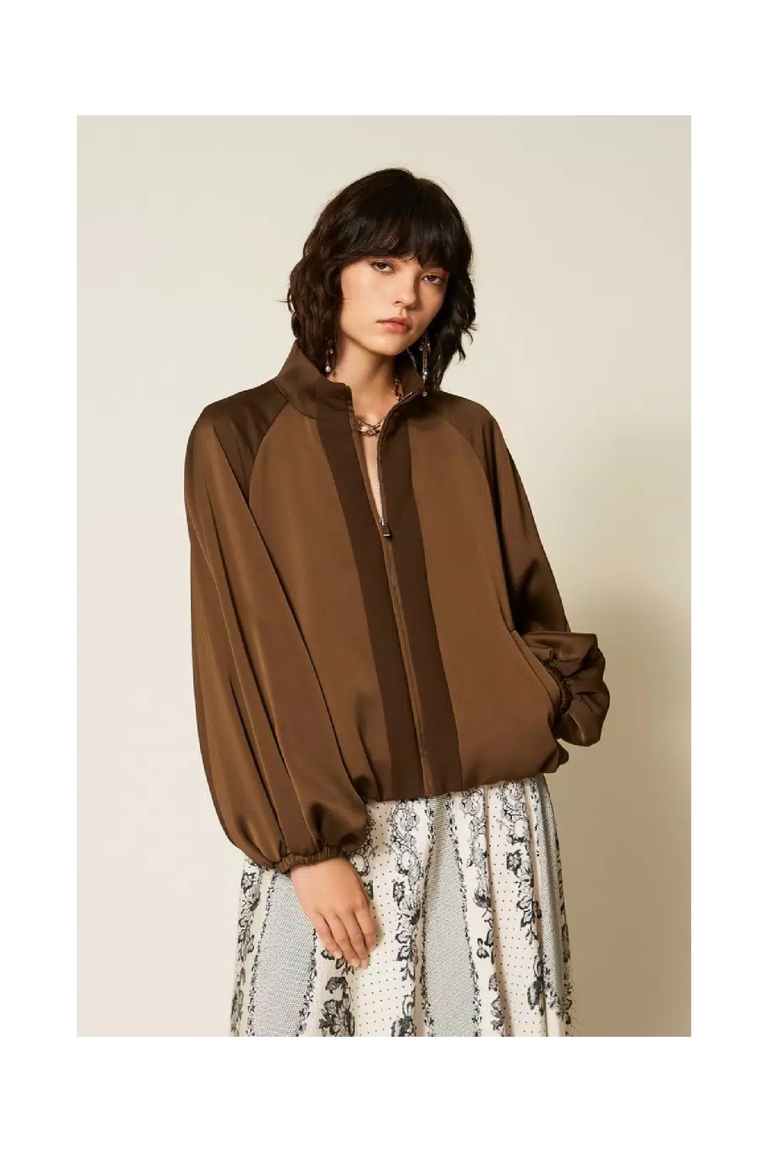 GIACCA BALLOON IN ENVERS SATIN  TWINSET