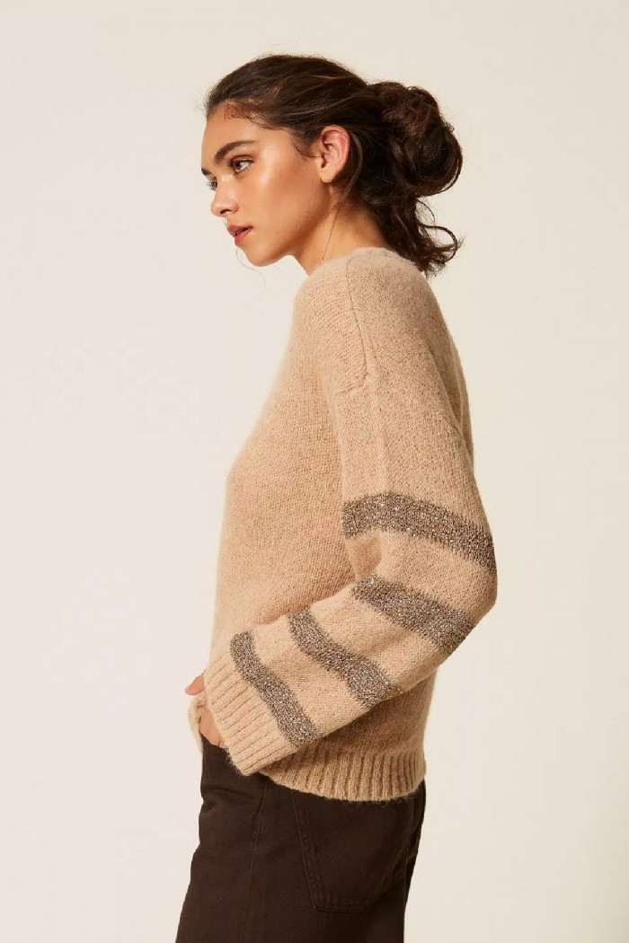 MAGLIA IN MISTO ALPACA CON RIGHE TWINSET