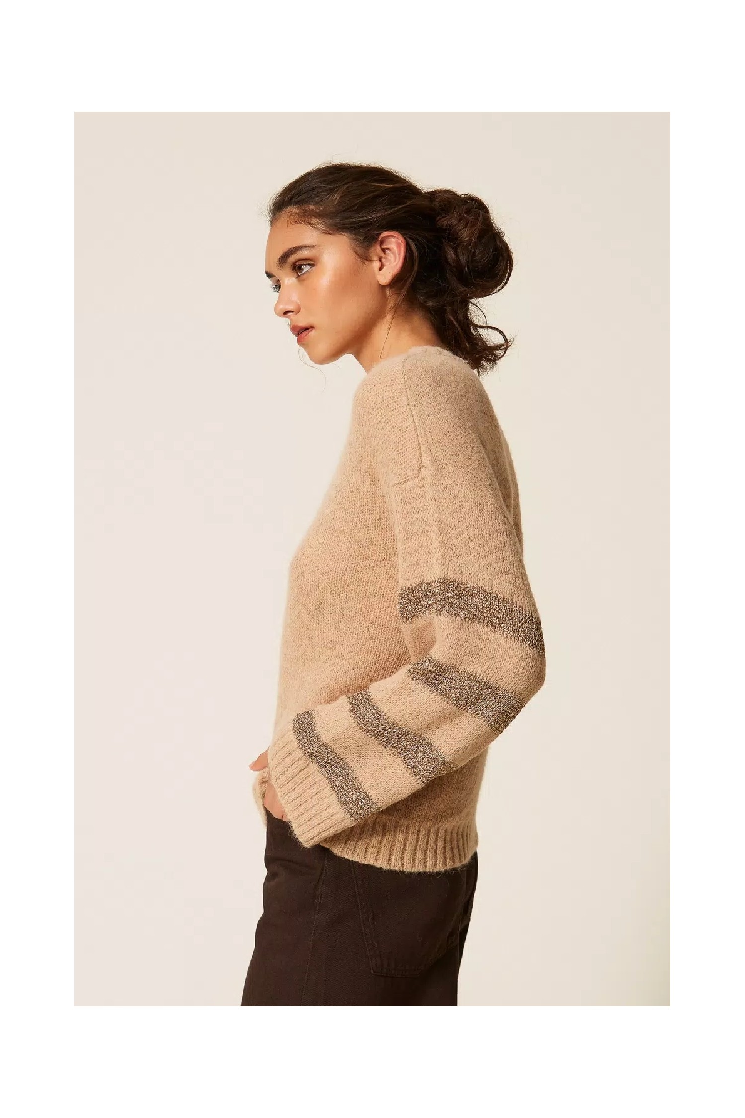 MAGLIA IN MISTO ALPACA CON RIGHE TWINSET