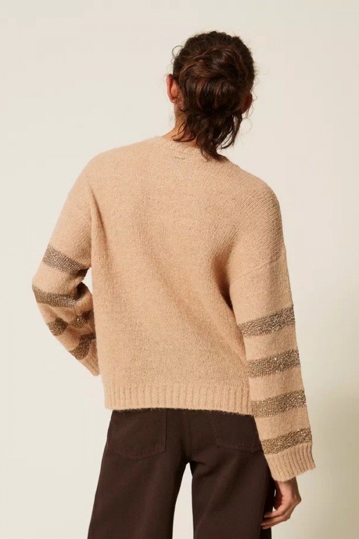MAGLIA IN MISTO ALPACA CON RIGHE TWINSET