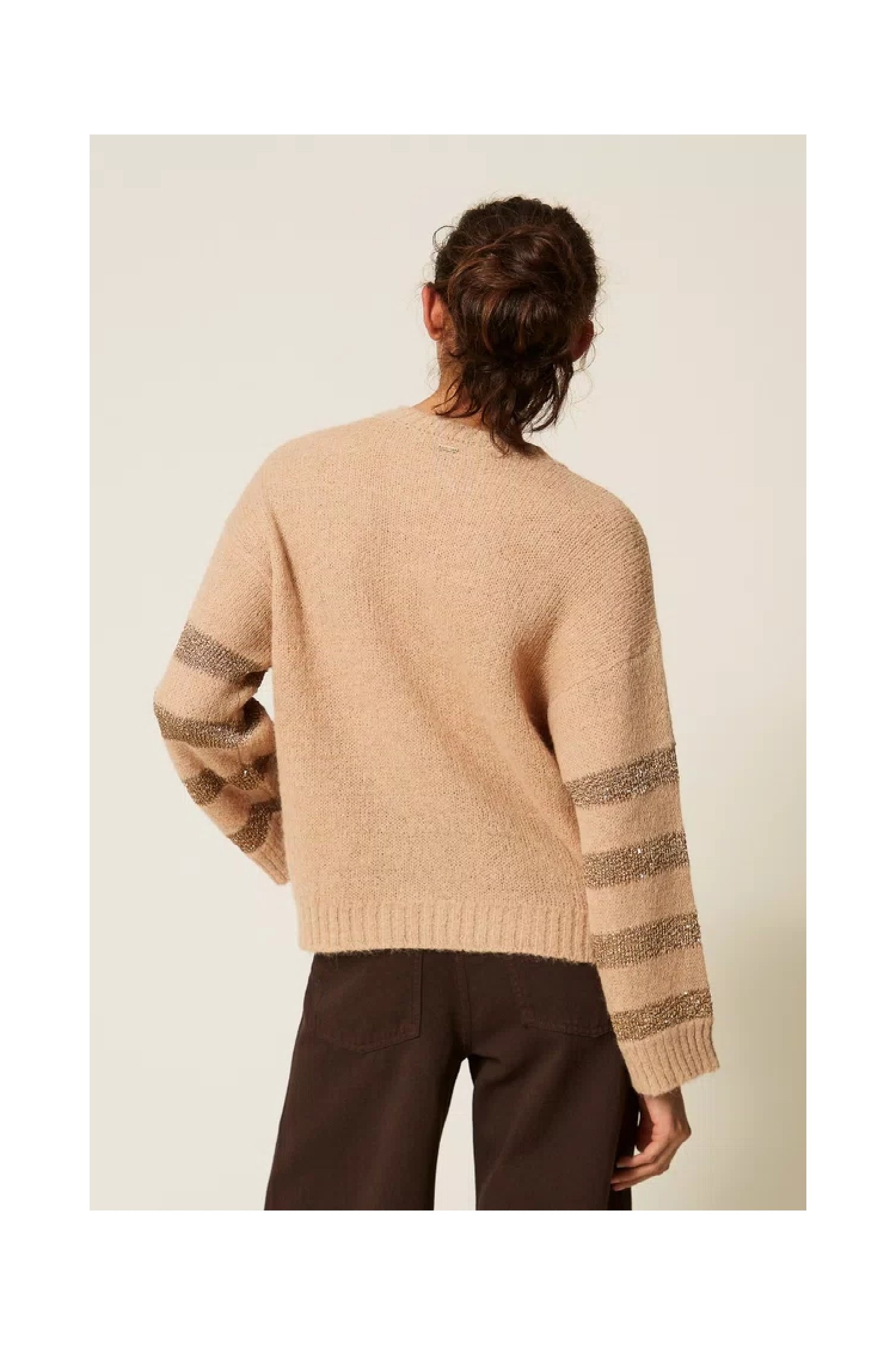 MAGLIA IN MISTO ALPACA CON RIGHE TWINSET