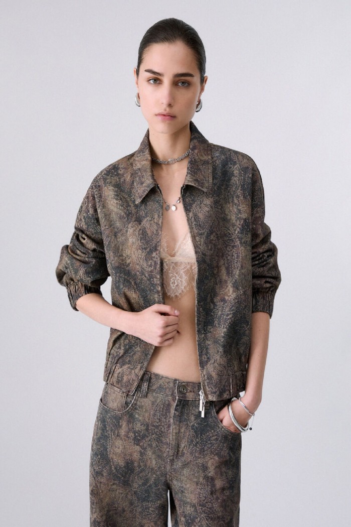 GIUBBINO OVERSIZE CON STAMPA GLITTER PRINTS LIU JO