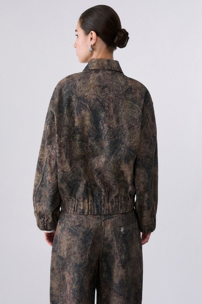 GIUBBINO OVERSIZE CON STAMPA GLITTER PRINTS LIU JO