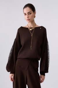  MAGLIA  CON INSERTI IN PIZZO LIU JO